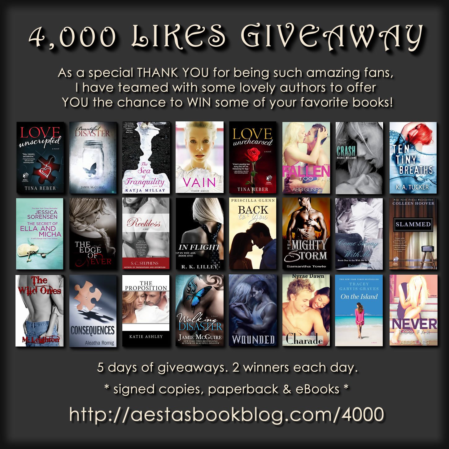 ♥ 4,000 LIKES GIVEAWAY  ♥