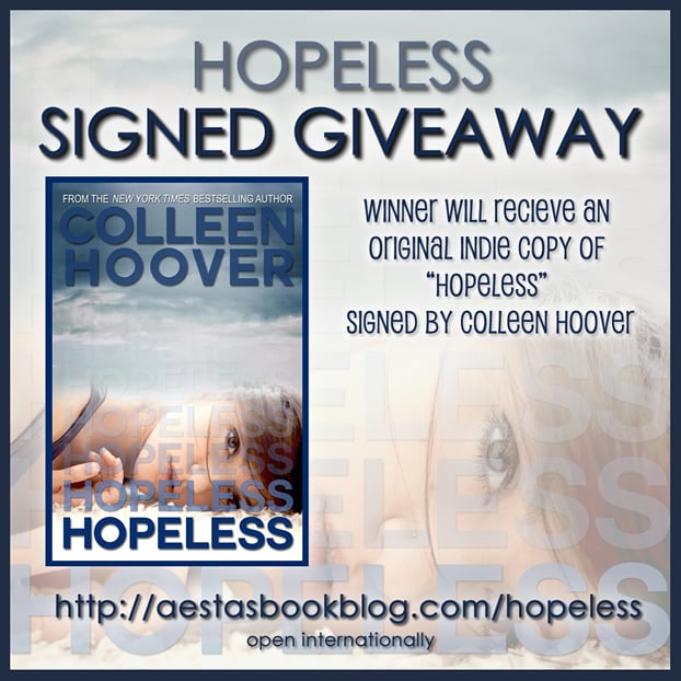 SIGNED GIVEAWAY of HOPELESS by COLLEEN HOOVER