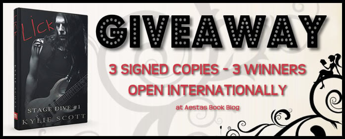 SIGNED GIVEAWAY of LICK: STAGE DIVE 1 by Kylie Scott