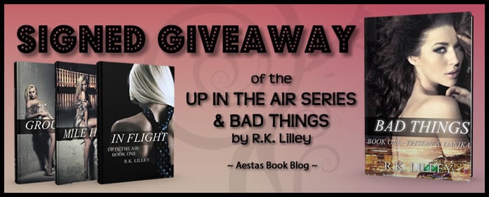 SIGNED GIVEAWAY of BAD THINGS & the UP IN THE AIR series!!