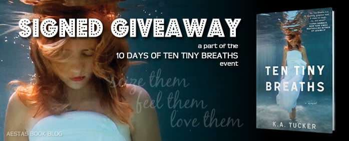 SIGNED GIVEAWAY of TEN TINY BREATHS – TODAY ONLY!!!