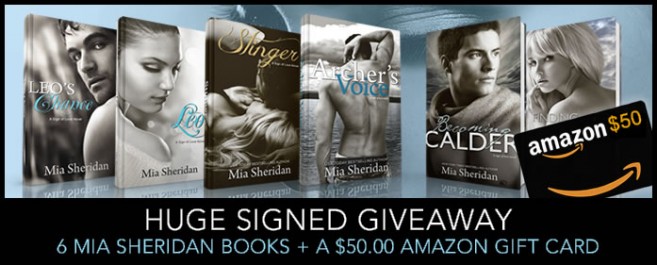 $50.00 GIFT CARD + HUGE SIGNED GIVEAWAY!!! WIN ALL 6 SIGNED BOOKS BY MIA SHERIDAN