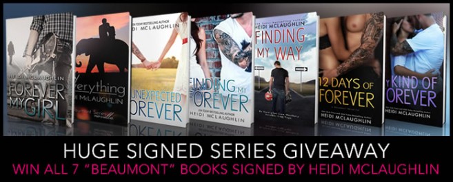 HUGE SIGNED SERIES GIVEAWAY — 7 Beaumont Series Books by Heidi McLaughlin