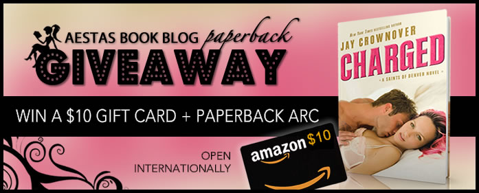 GIVEAWAY: $10.00 AMAZON GIFT CARD & PAPERBACK ARC — CHARGED BY JAY CROWNOVER